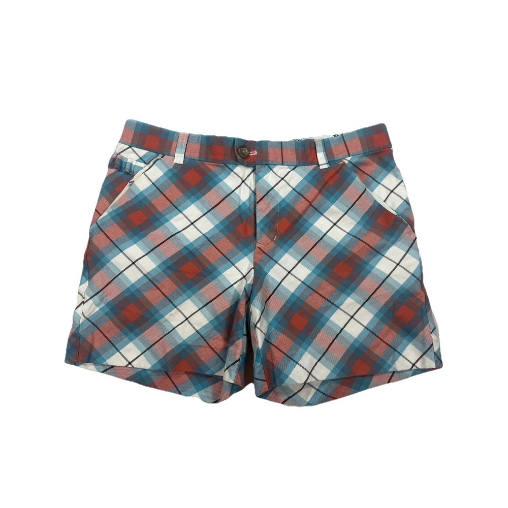 Royal & Awesome Men's Golf Shorts Plaid Multicolor Size 10 Fun Loud Style